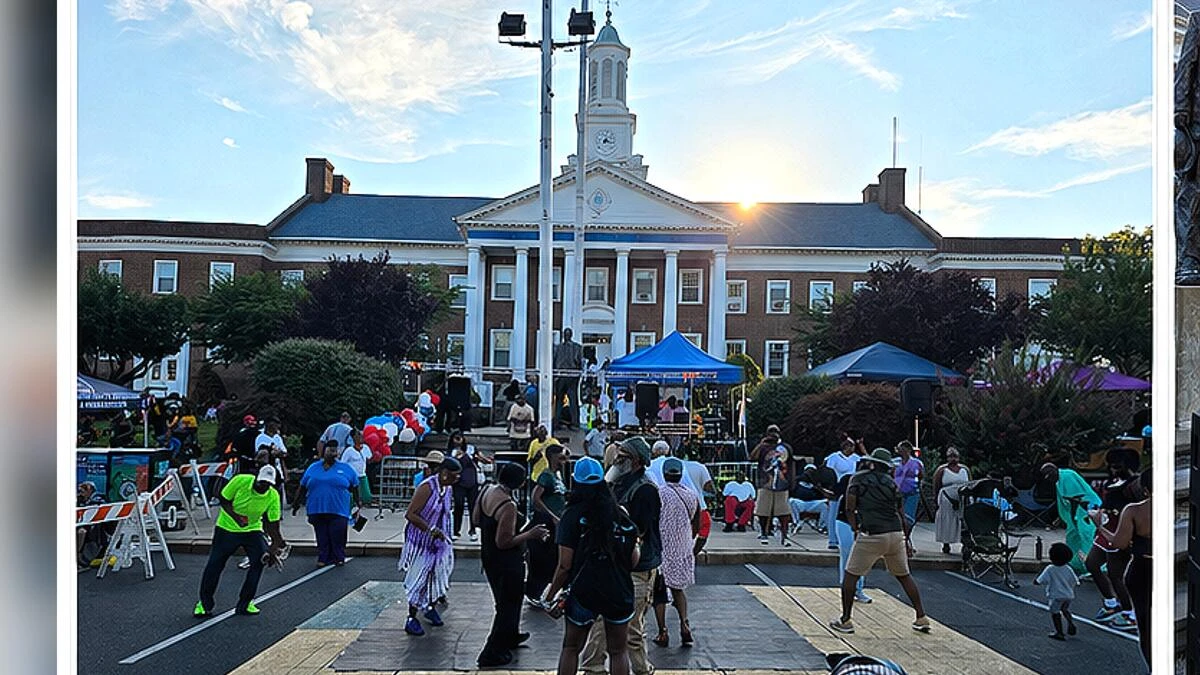 National Night Out gathering outside Irvington town hall