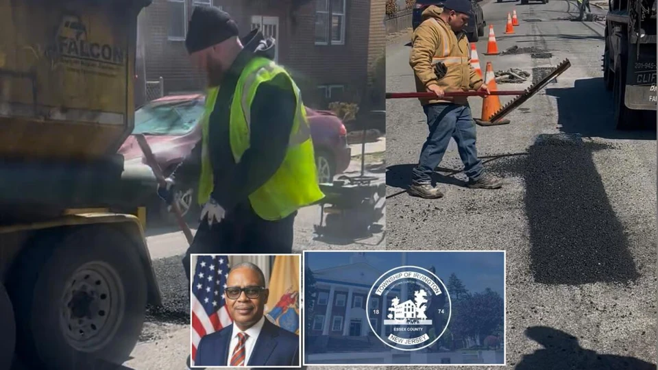 Road repair crews in an Operation Smooth Streets news graphic